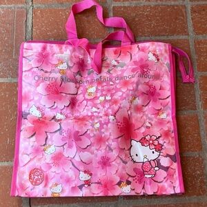 Hello Kitty Pink Floral Tote Bag